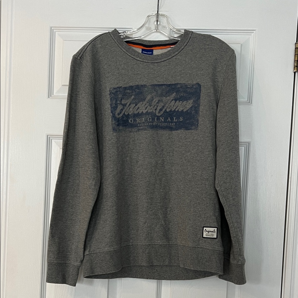 Jack & Jones Charcoal Crewneck Sweater - Picture 1 of 3